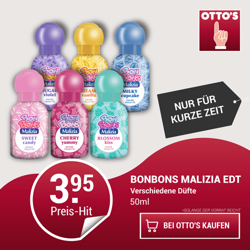 Nur für kurze Zeit: Malizia BonBons 50ml für CHF 3.95 bei OTTO'S. Aktion bis zum 30.08.