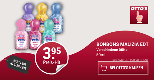 Nur für kurze Zeit: Malizia BonBons 50ml für CHF 3.95 bei OTTO'S. Aktion bis zum 30.08.