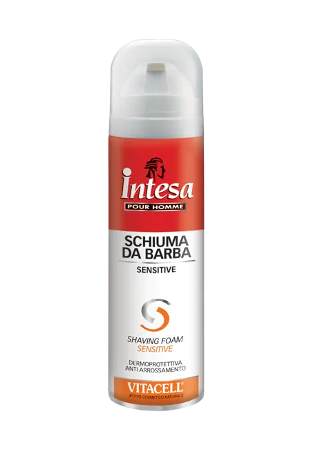 Intesa schiuma da barba Pelli Sensibili senza alcool 300ml
