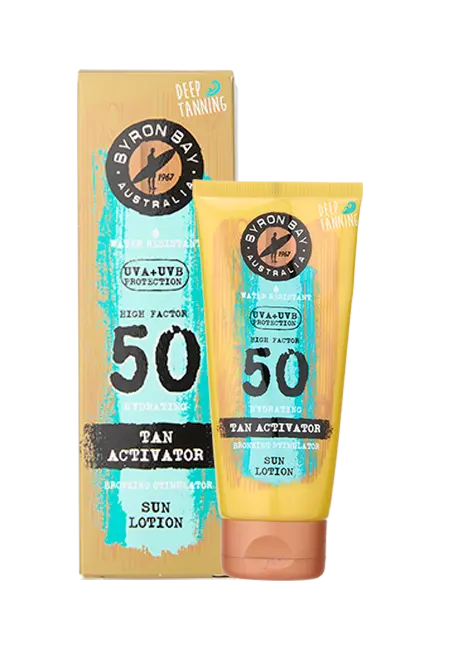 Byron Bay crema solare attivatore d’abbronzatura SPF50 formato viaggio 100ml