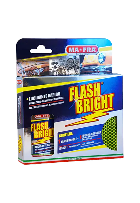 Ma-Fra polish per acciaio e cromature Flash Bright kit 80ml