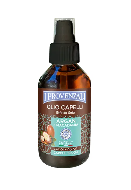 I Provenzali olio capelli secchi Argan e Macadamia Biologico 100ml