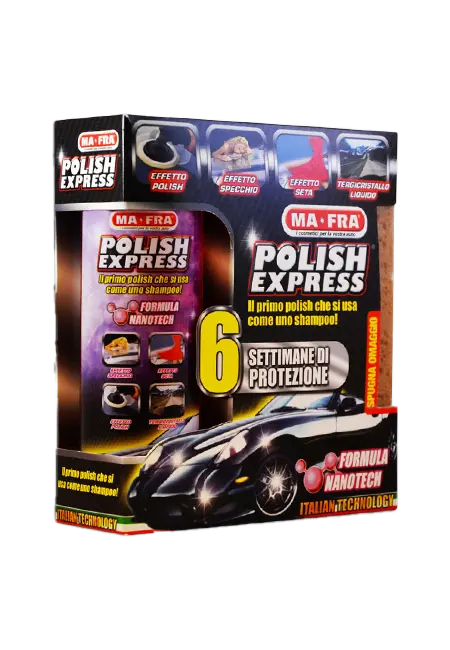 Ma-Fra polish per lucidare carrozzeria Polish Express kit con spugna 250ml