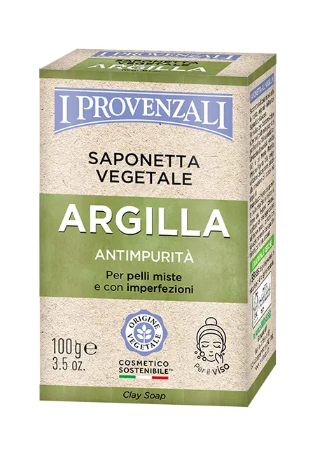 I Provenzali sapone viso solido anti-impurità Argilla 100gr