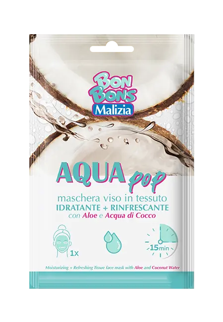Malizia BonBons maschera viso in tessuto idratante e rinfrescante 25ml