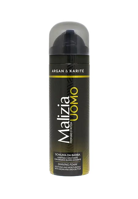 Malizia Uomo schiuma da barba Argan e karite 300ml