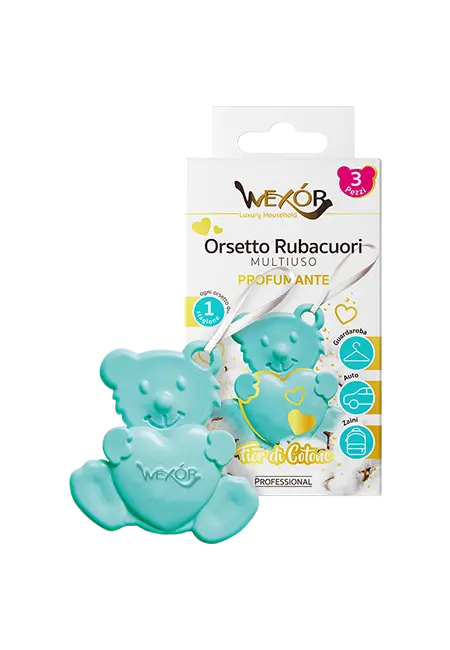 Wexór Orsetto Rubacuori profumatore armadi cassetti e auto 3pz