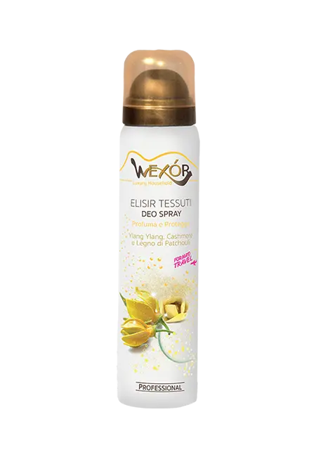 Wexór deodorante tessuti antiodore Giallo Cashmere travel spray 100ml