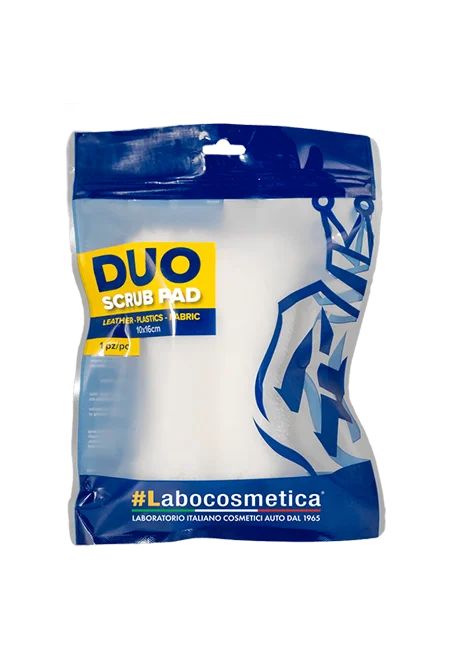 Labocosmetica tampone abrasivo per interni auto Duo Scrub Pad bianco