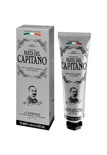 Pasta del Capitano 1905 dentifricio carbone vegetale attivo alito fresco 75ml