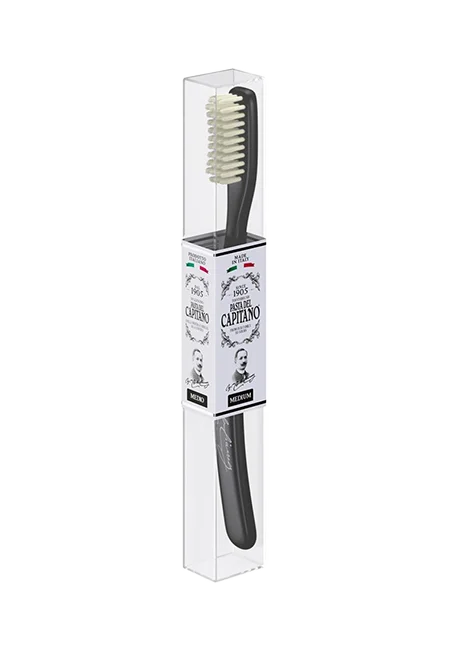 Pasta del Capitano 1905 spazzolino nero setole medie