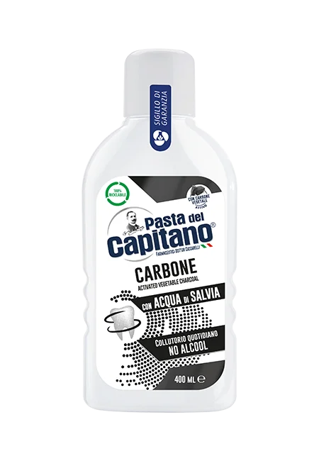 Pasta del Capitano collutorio bianco naturale carbone 400ml