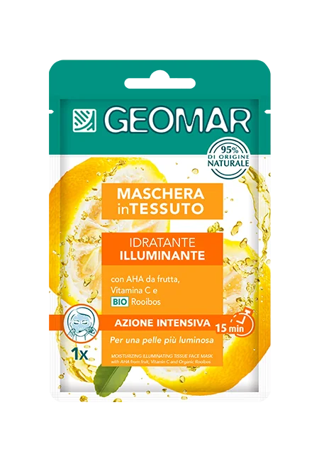 Geomar maschera viso in tessuto illuminante 22ml